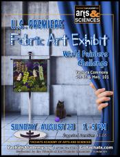 U.S. Premier Fabric Art Exhibit, Aug 23rd, 1-5pm